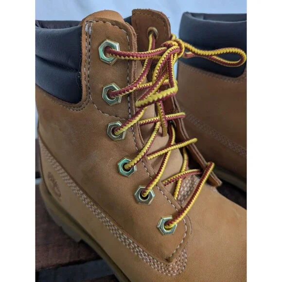 Timberland Linden Woods 6" Women's 7 Waterproof Leather Boot In Wheat A161G - Picture 4 of 15